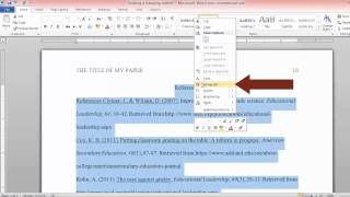 Adding a hanging indent in Word [upl. by Vasiliki9]