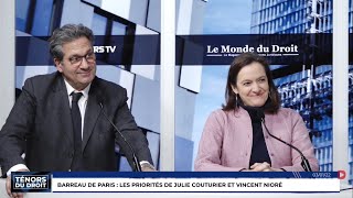 Barreau de Paris  Les priorités de Julie Couturier et Vincent Nioré [upl. by Sirronal440]