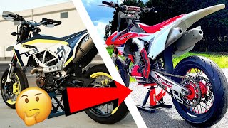 HOW DOES A 450 SUPERMOTO COMPARE TO THE 701  SMCR 690 🤔 [upl. by Oigufer924]