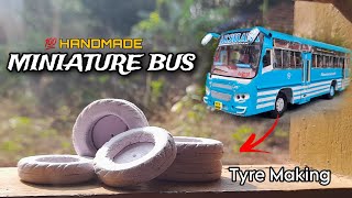 Fully handamde miniature Bus making  miniature Tyre making kerala privet bus [upl. by Naras]