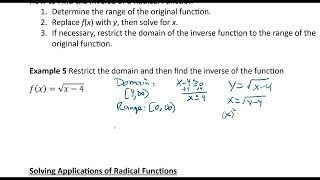 Solving Application Problems for Inverse Functions [upl. by Cicero]