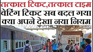 Tatkal Ticket RefundTatkal Ticket TimingWaiting TicketLatest Railways Rule Hindi 2017 [upl. by Halimeda]