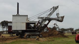 Large tracked steam shovel working at Lake Goldsmith [upl. by Weixel]