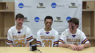 Williams Mens Lacrosse NCAA Semifinals Press Conference [upl. by Aivax949]