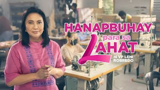 Plano ni VP Leni Robredo Hanapbuhay Para Sa Lahat [upl. by Cardon]