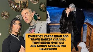 Kourtney Kardashian and Travis Barker Channel Their Inner Morticia and Gomez Addams for Halloween [upl. by Iras]