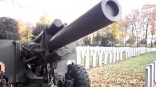 WW2 era M114 155mm Howitzer on display in a cemetery in Ottawa Canada [upl. by Enrobialc194]