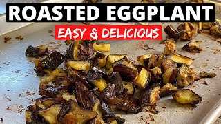 Roasted Eggplant Aubergine In Oven  Easy Vegan Recipe [upl. by Ranit]