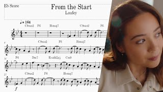 From The Start Laufey Eb Alto Sax Sheet Music Score [upl. by Lotte]