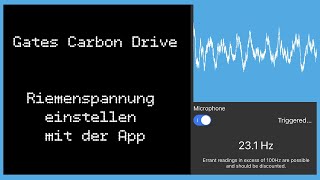 Riemenantrieb Spannung einstellen mit App  Gates Carbon Drive [upl. by Tager]