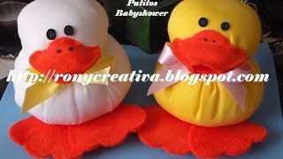 Manualidades para BABY SHOWER  PATITOS de tela  Ronycreativa [upl. by Draw]