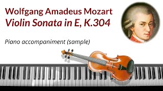 Mozart Violin Sonata K304  piano accompaniment backing tracks sampledemo [upl. by Clyve]