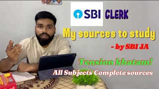 My own sources to study for SBI Clerk  SBI JA  All subject sources  Bank exam Time to grow [upl. by Utter]