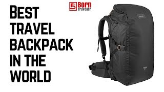 THE BEST TRAVEL BACKPACK FOR A MINIMUMLIST 2020  FORCLAZ 40L TRAVEL 100  DECATHLON REVIEW [upl. by Imotih]