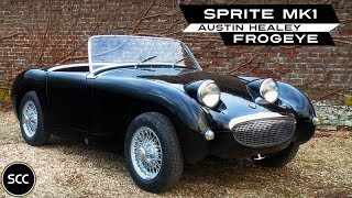 AUSTIN HEALEY SPRITE MK1  MK 1 MKI MK I  FROGEYE  Modest test drive  Engine sound  SCC TV [upl. by Hauger]