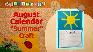 August Calendar  Crafts with Miss Kim [upl. by Ressan]