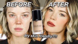 Get FLAWLESS SKIN with this Armani Luminous Silk FOUNDATION ROUTINE for Dry Skin [upl. by Tohcnarf337]