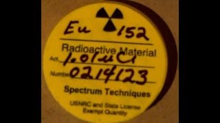 ☢ Radioactive Europium 152 ☢ [upl. by Eniluqaj]