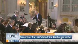 Trauerfeier für Loki Schmidt†91 im Hamburger Michel 48 [upl. by Eachern]