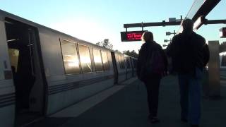 PittsburgBay Point Train Arriving at Lafayette BART HD [upl. by Novyart]