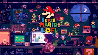 Super Mario 🍄 Lofi HipHop best calm and relaxing Mix  Super Mario Bros  Art pixeljeffdesign [upl. by Nirel]