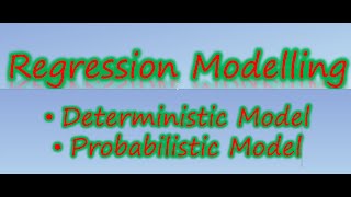 Deterministic Versus Probabilistic modelling [upl. by Ninos]