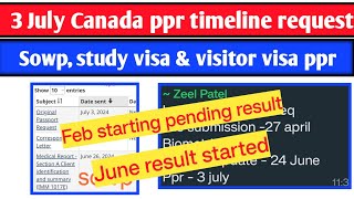 3 July Canada ppr timeline  Todays ppr request timeline canada  Latest Canada PPR part 1 [upl. by Retsev]