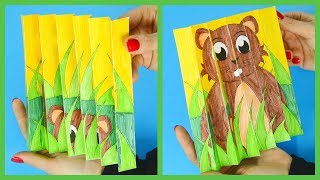 Agamograph Groundhog Day Template Paper Crafts for Kids  Easy Groundhog Day Activity for Kids [upl. by Kado]