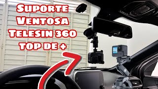 Até que fim um Suporte ventosa 360 de qualidade Telesin suporte para câmera de ação e celular [upl. by Anaes501]