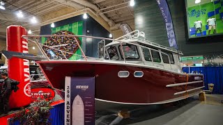 A Battleship on the Water  Hewes 290 Adventure  Seattle Boat Show [upl. by Soni39]