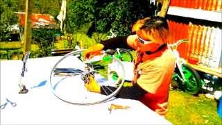 How To Build A Drift Trike Front Wheel 26inch Mountain Bike Rear Wheel By JACEonDRIFT [upl. by Atinuaj]