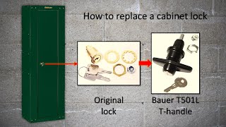 How to replace a StackOn cabinet lock with a Thandle [upl. by Tamqrah]