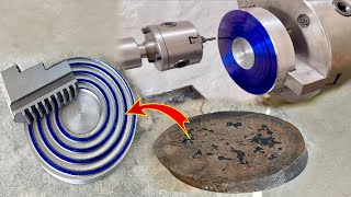 How to lathe chuck scroll plate making on my shop  Chuck scroll plate thread making on lathe ideas [upl. by Ylloh]