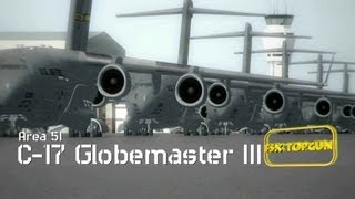 FSX C17 Globemaster III Boeing  USAF large military transport aircraft [upl. by Bourne]