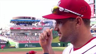 Player of the Game Ryan Zimmerman on field after 74 win [upl. by Neetsirk]