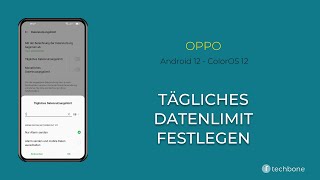 Tägliches Datenlimit festlegen  Oppo Android 12  ColorOS 12 [upl. by Aital24]