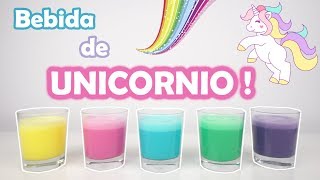 BEBIDA de UNICORNIO 🦄 Leche de Colores [upl. by Ocirred]