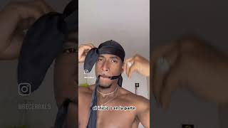 COMO AMARRAR UN DURAG Es mas facil de lo que te imaginas Acompañame streetwear amarrar durag [upl. by Domela]