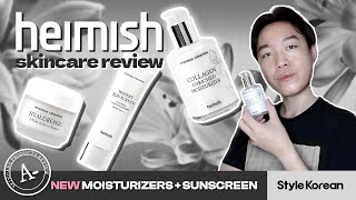 HEIMISH Skincare Review  Moringa Ceramide Moisturizers amp Sunscreen oily skin 💦 [upl. by Sirromed]