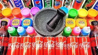 Satisfying Video Making Coca Cola Slime Mixing Soda Pepsi Fanta Sprite into Clear Slime GoGo ASMR [upl. by Robinetta348]