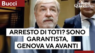 Arresto di Toti il sindaco di Genova Bucci quotSono garantista la città va avantiquot [upl. by Rosinski466]