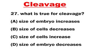 cleavage  embryology  developmental biology  general embryology mcq [upl. by Loria858]