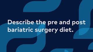 Describe the pre and postbariatric surgery diet [upl. by Allanson]