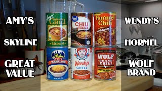 Best of Canned CHILI Showdown Best tasting best looking canned Chili [upl. by Ilarrold]