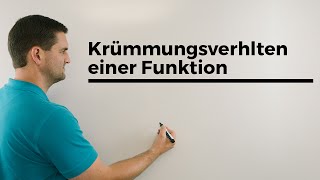 Krümmungsverhalten einer Funktion Wendepunkte Änderung der Steigung  Mathe by Daniel Jung [upl. by Mazonson697]