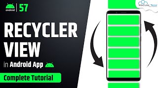 Recycler View in Android Studio Explained with Example  Android Recycler View Tutorial [upl. by Dahc]