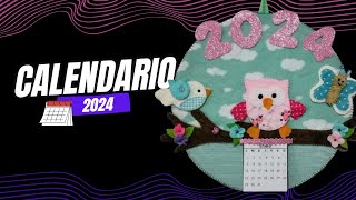 DIY  Cómo hacer un CALENDARIO personalizado 2024 🗓 en paño Lency o fieltro ✨ Moldes Gratis [upl. by Jonas]