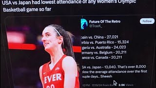 USA VS JAPAN HAD LOWEST ATTENDANCE OF ANY WOMEN’S OLYMPIC GAME SO FAR CAITLIN CLARK IS NEEDED [upl. by Ahsya]