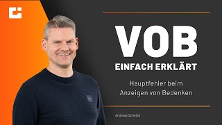 VOB einfach erklärt Vermeide den Hauptfehler beim Anzeigen von Bedenken [upl. by Furlong]