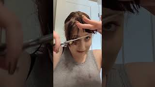 I tried Brad Mondo s curtain bangs tutorial bradmondo hairtutorial hairtransformation [upl. by Udella740]